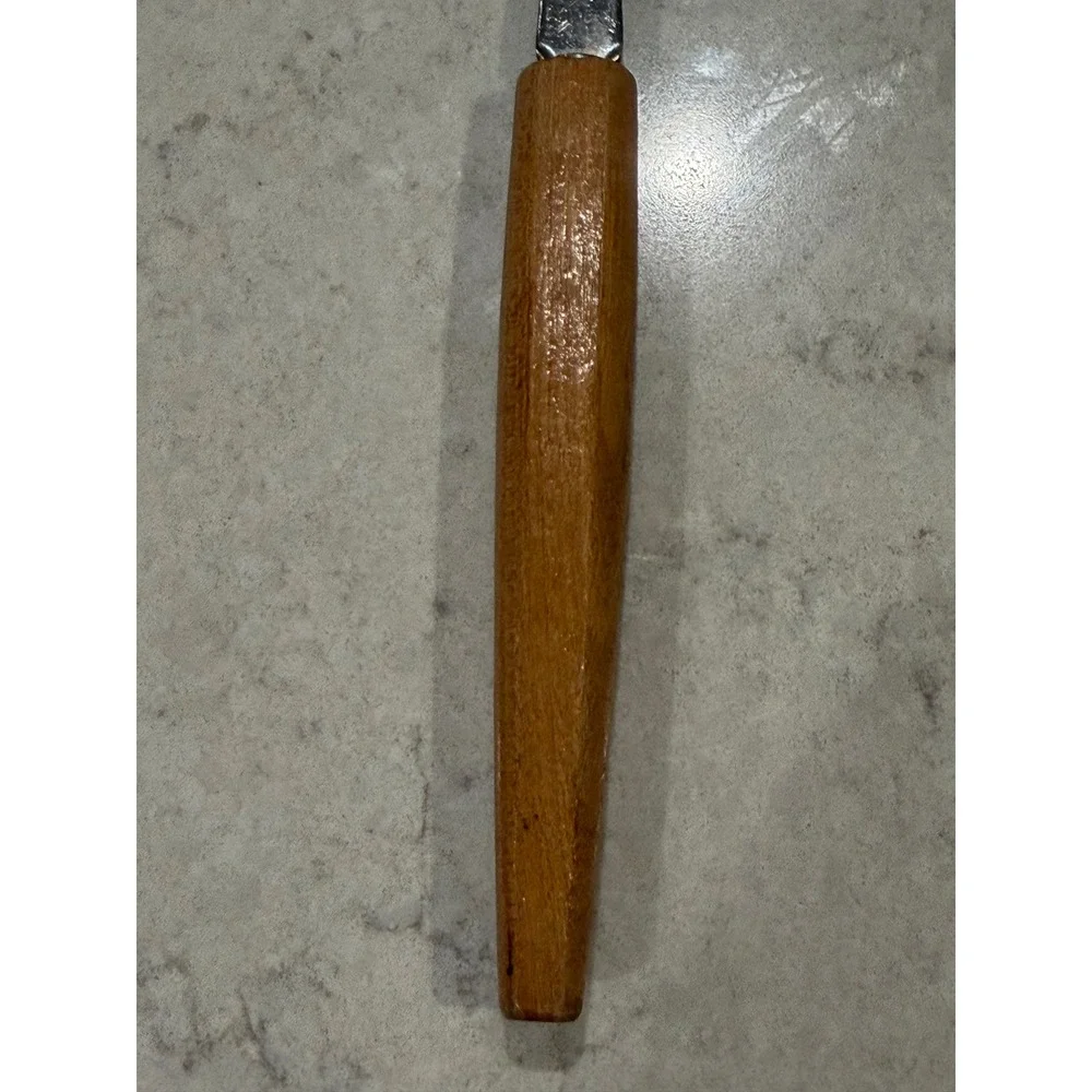 Vintage MCM Stainless Steel Cheese Plane Slicer Japan With Wood Handle